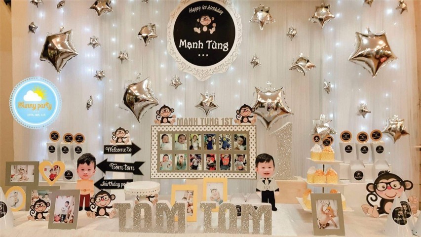 trang trí bàn gallery chủ đề con khỉ 4